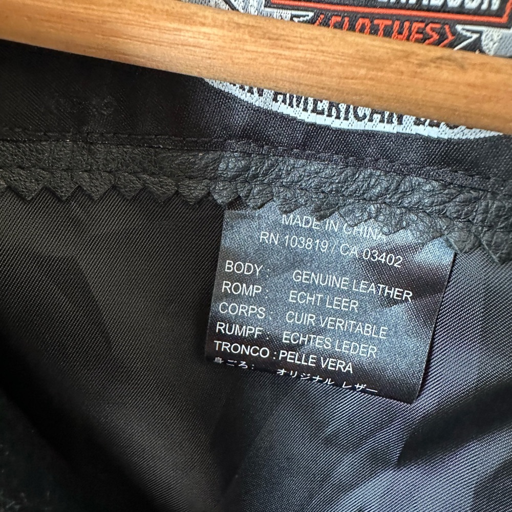 Harley Davidson Women’s L Moto Leather Jacket Heavy Genuine Leather - Picture 3 of 10